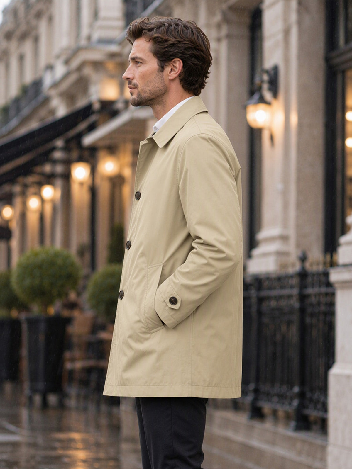 Men's Waterproof Mid-Length Trench Coat【FREE SHIPPING】