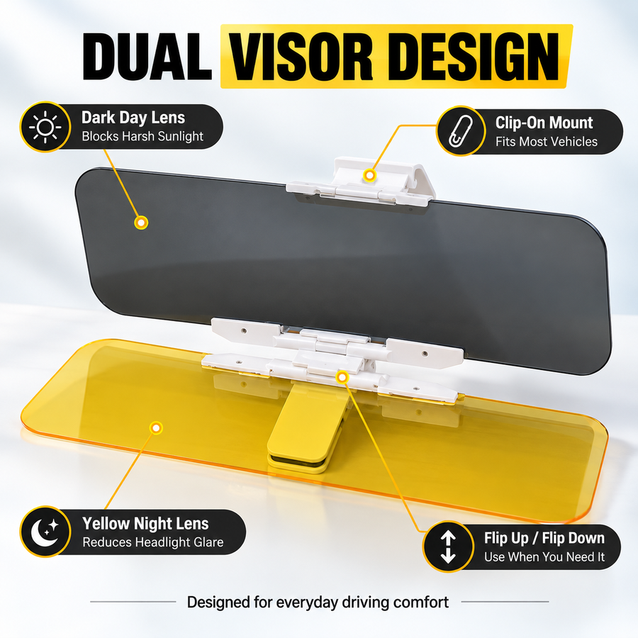 Anti-Glare Car Visor for Day & Night