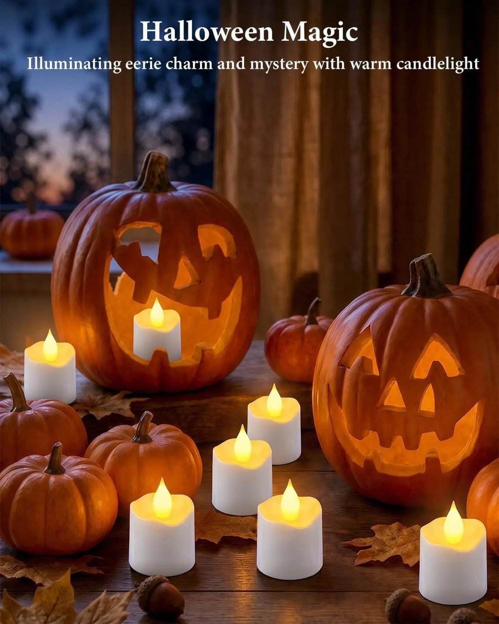 Rechargeable Flameless Tea Lights –  With Remote & Charging Base