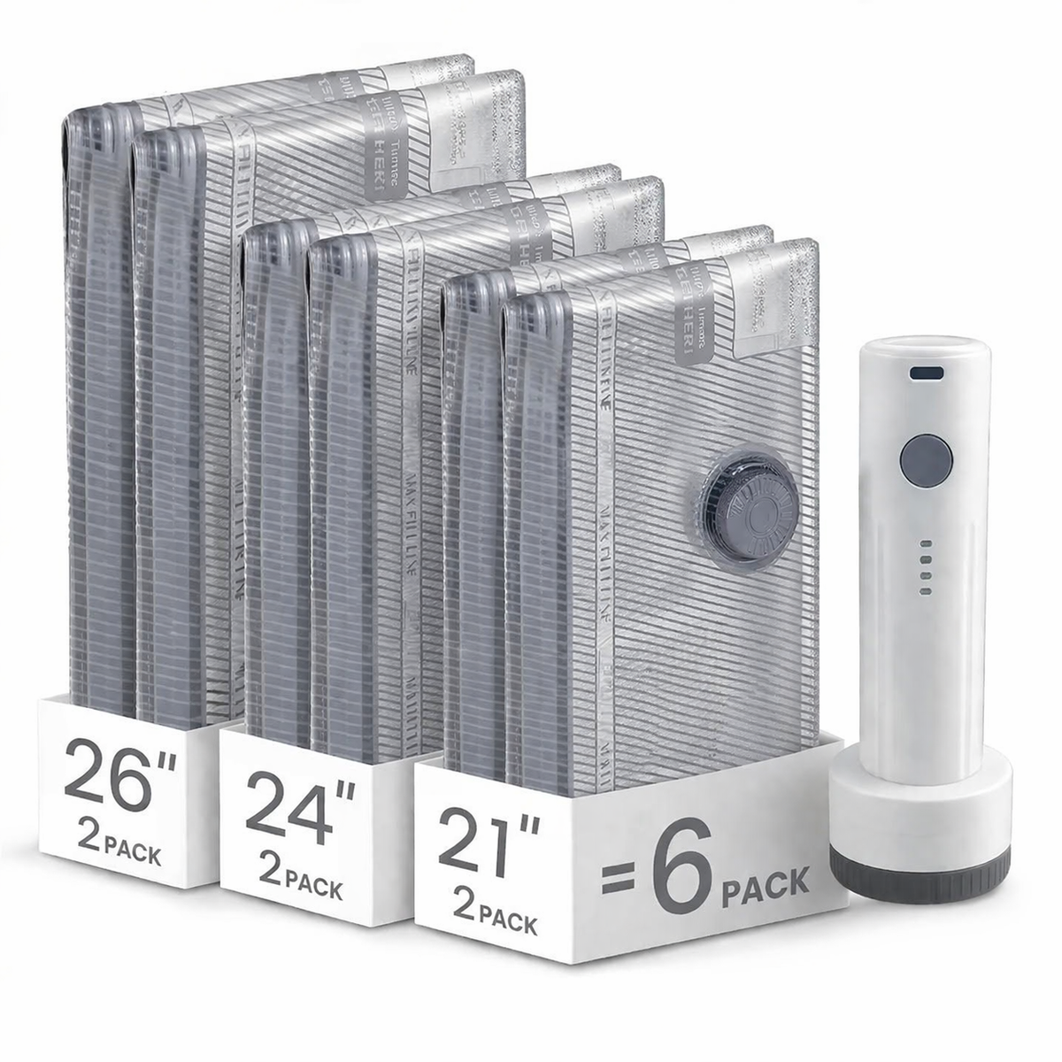 Vacuum Compression Bags with Electric Pump – Travel & Storage Set