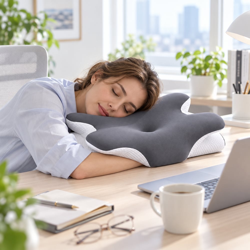 Butterfly Contour Pillow — Memory Foam Neck Support