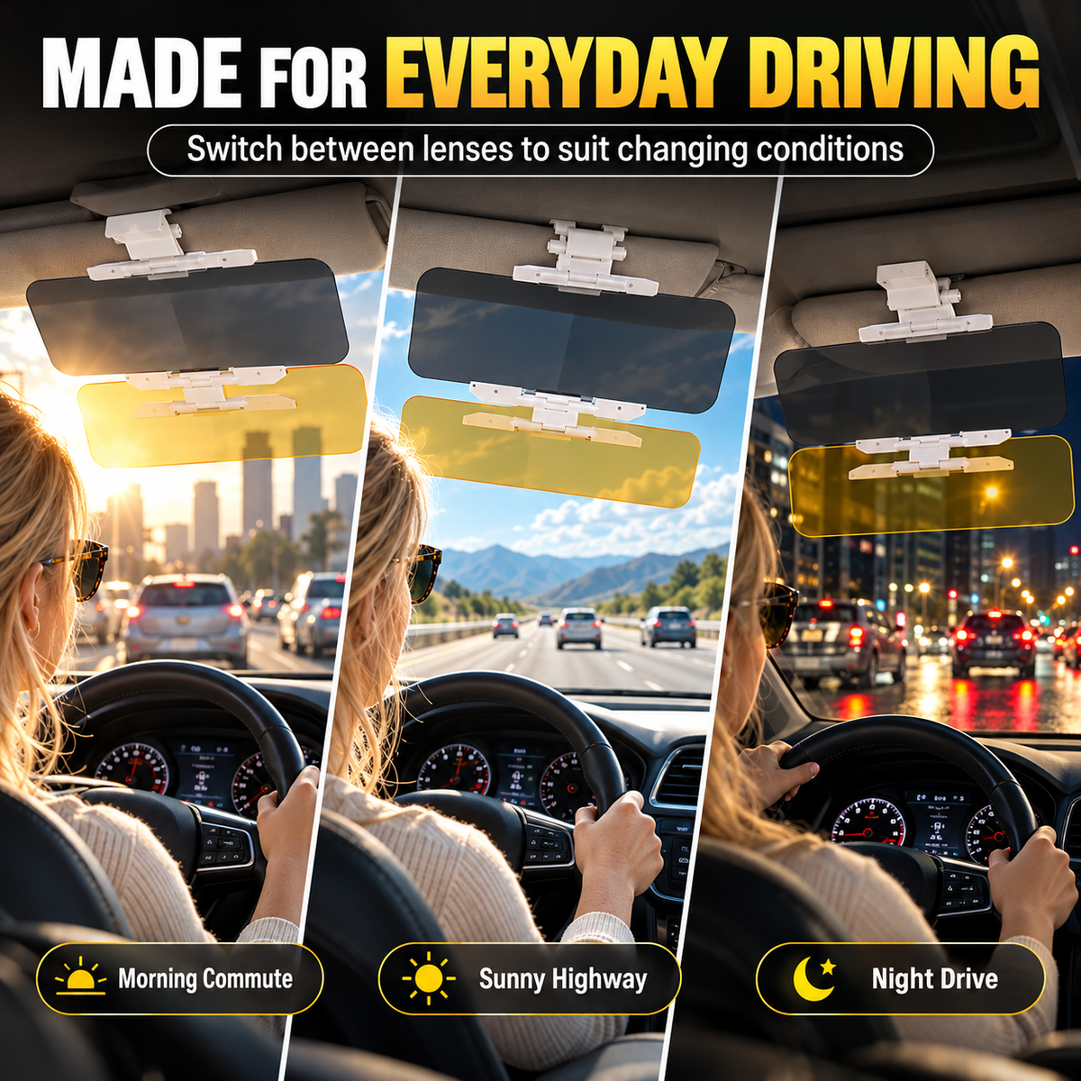 Anti-Glare Car Visor for Day & Night
