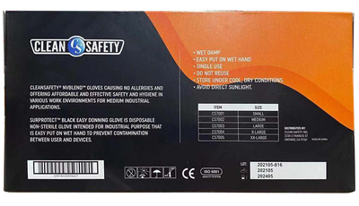 Disposable Black Vinyl / Nitrile Gloves