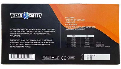 Disposable Black Vinyl / Nitrile Gloves
