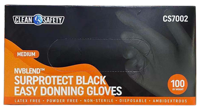 Disposable Black Vinyl / Nitrile Gloves