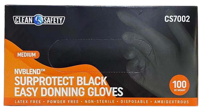 Disposable Black Vinyl / Nitrile Gloves