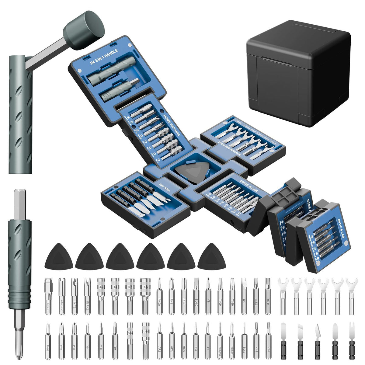 55-in-1 Precision Screwdriver Set – Magnetic Bits & Bendable Handle
