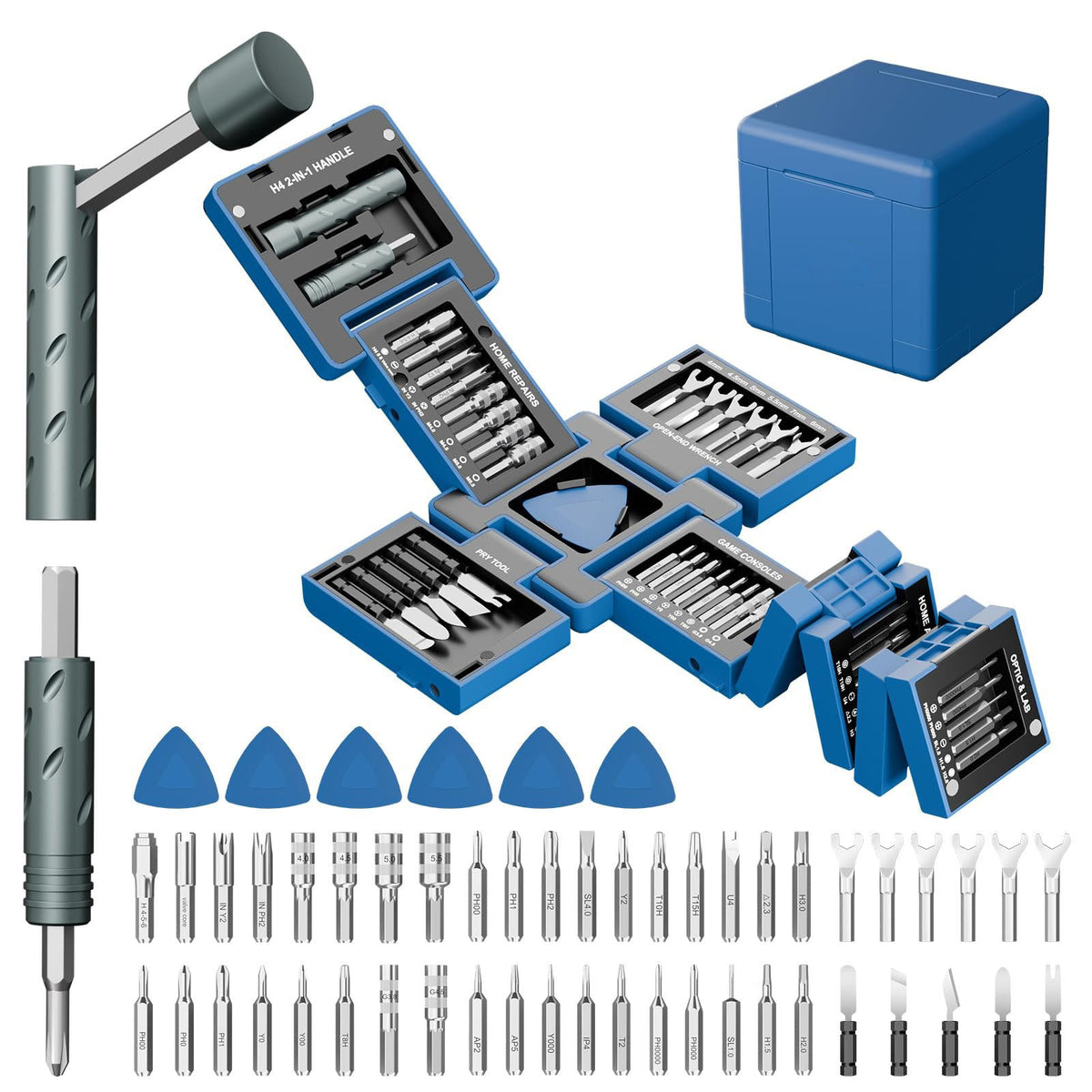 55-in-1 Precision Screwdriver Set – Magnetic Bits & Bendable Handle