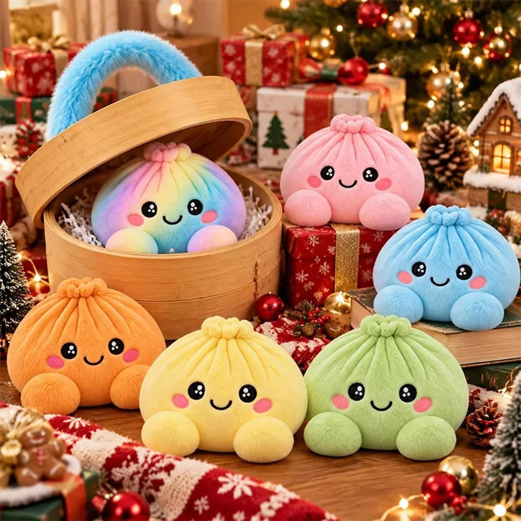 Dumpling Plush in a Steamer Basket