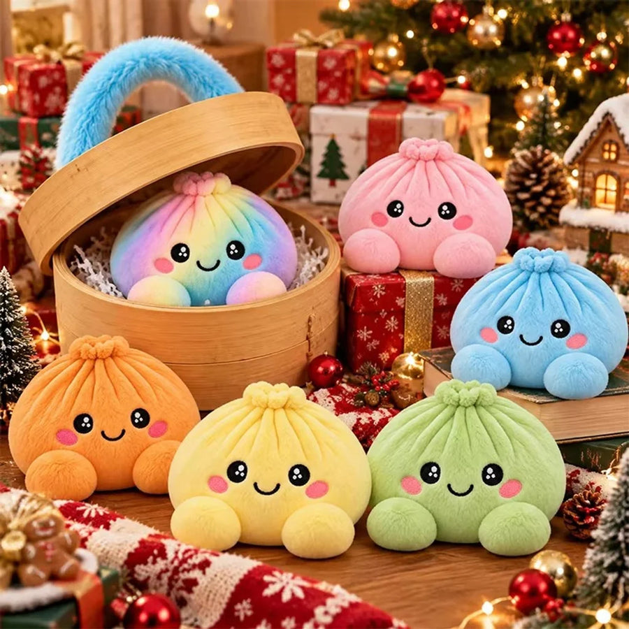 Dumpling Plush in a Steamer Basket