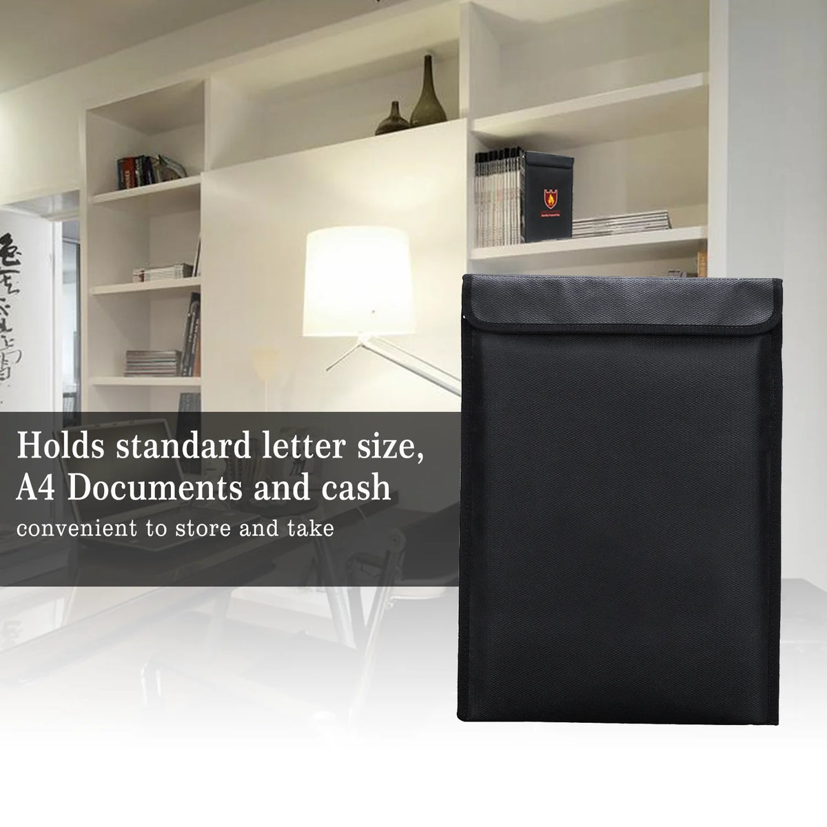 Folder Bag Waterproof Fireproof Safety Storage Bag Fireproof and Waterproof A4 Document Storage Bag for Office and Home Use