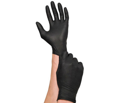 Disposable Black Vinyl / Nitrile Gloves