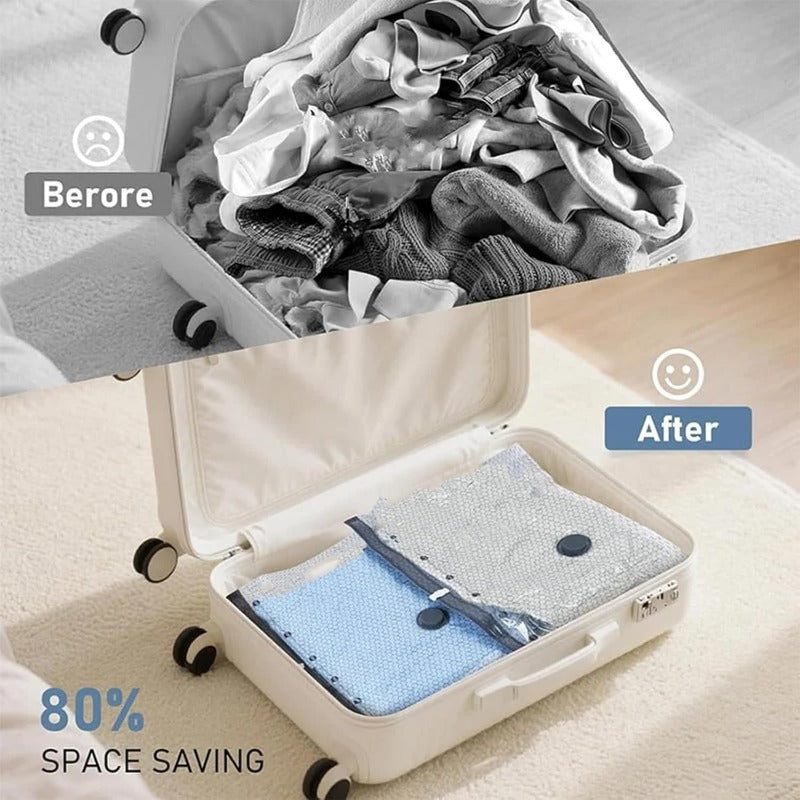 Vacuum Compression Bags with Electric Pump – Travel & Storage Set