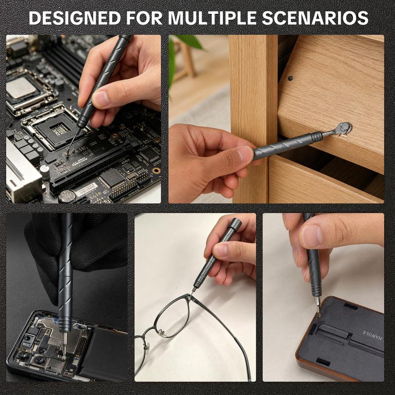 55-in-1 Precision Screwdriver Set – Magnetic Bits & Bendable Handle