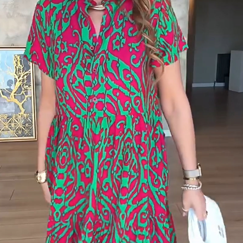 ⏳Time-limited Special⏰Women's Casual Print A-Line Long Dress