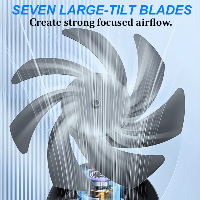 100-Speed Mini Desk Fan with Digital Display