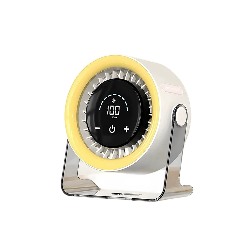 100-Speed Mini Desk Fan with Digital Display